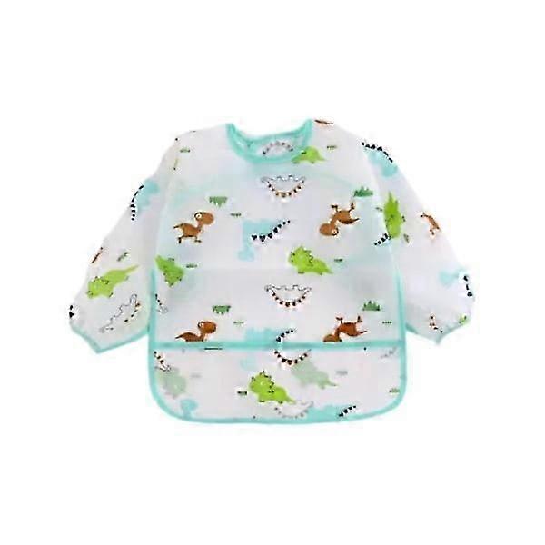 Waterproof Dinosaur Patterned Kids' Apron Sweater Bib
