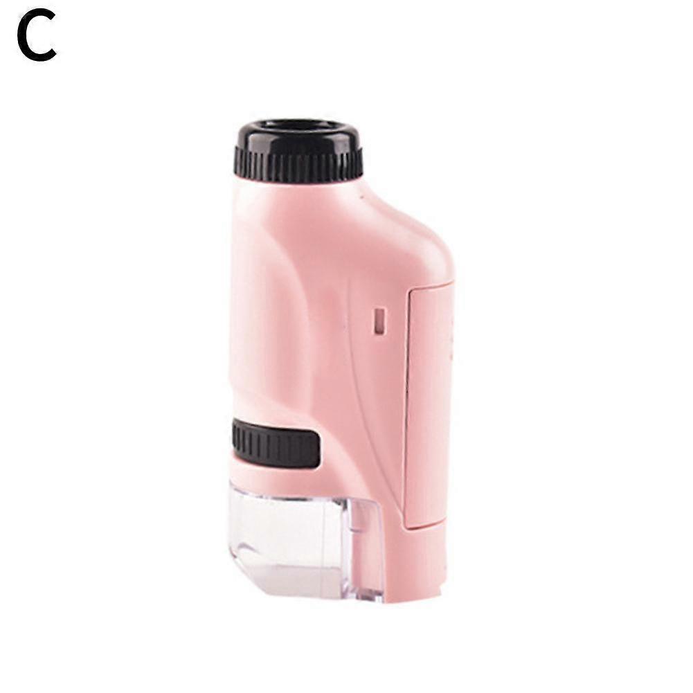 Pocket Microscope For Kids 60X-120X Magnification With LED Light Portable Scientific Discovery Tool