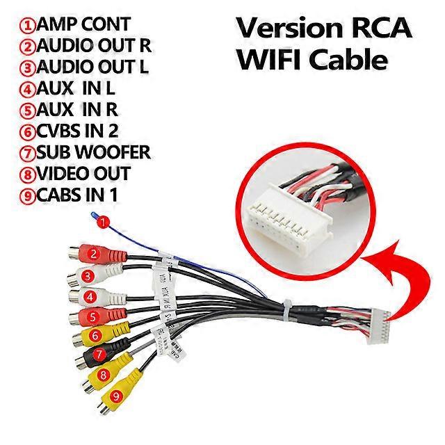 Microphone USB GPS RCA Output Rear View Camera AUX SIM Card Slot Radio Converter 16PIN Cable Adapter Car 4G Power Tools