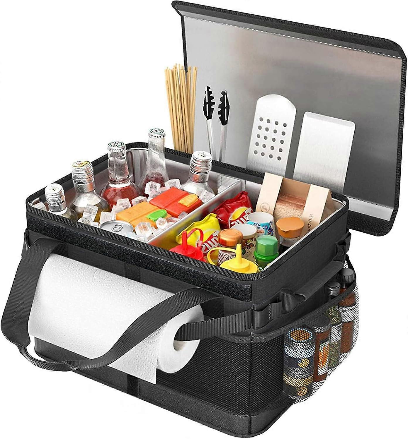 Grill Caddy Bag,, Easy Carry Design for Outdoor BBQ and Camping