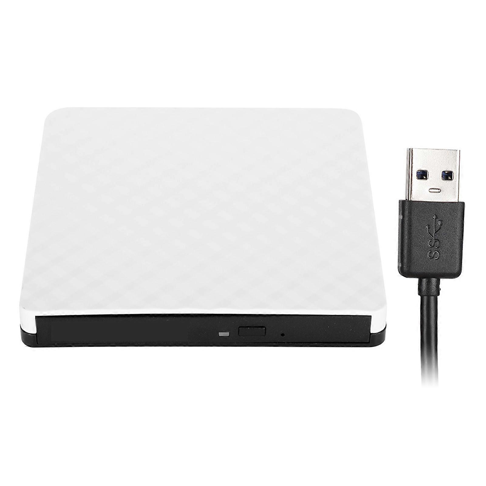 USB3.0 External DVD Writer Recorder 3.0 Optical Drive Computer Accessories for XP/WIN7/WIN8White