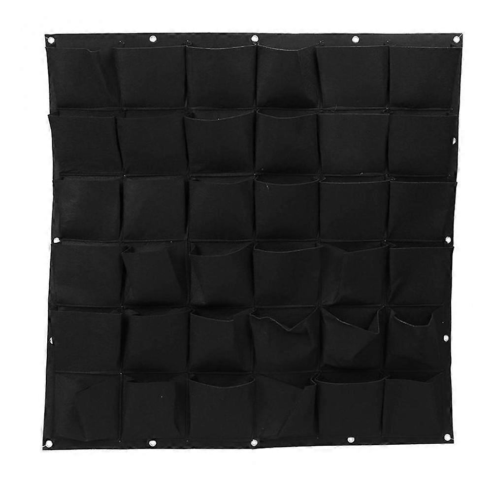 垂直壁プランター、36ポケット、厚さ2mmフェルト、シングルポケット-16x16cm