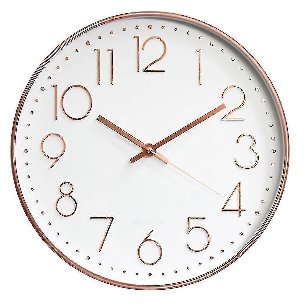 Wall Clock Silent Non Ticking Quality Quartz, Round Easy To Read