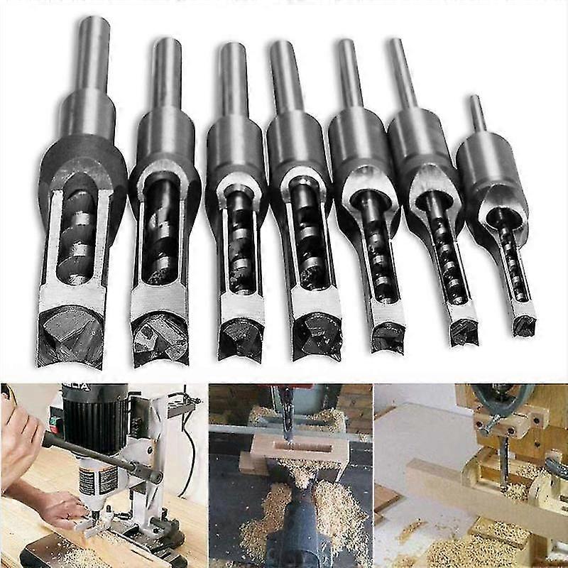Woodworking Square Hole Drill Tools Handheld Pocket Hole Jig System 6.4-16mm Drill Bit Hole Puncher For Carpentry Dowel Joints