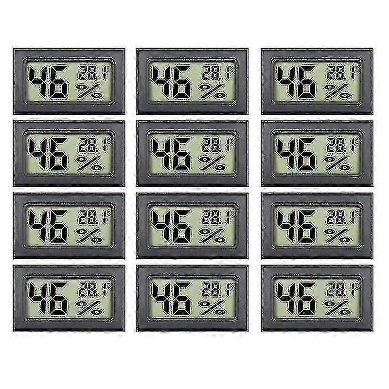 12 Pack Mini Piccolo Digitale Elettronico Temperatura Umidità Misuratore Misuratore Termometro Interno Igrometro Display Lcd Celsiu