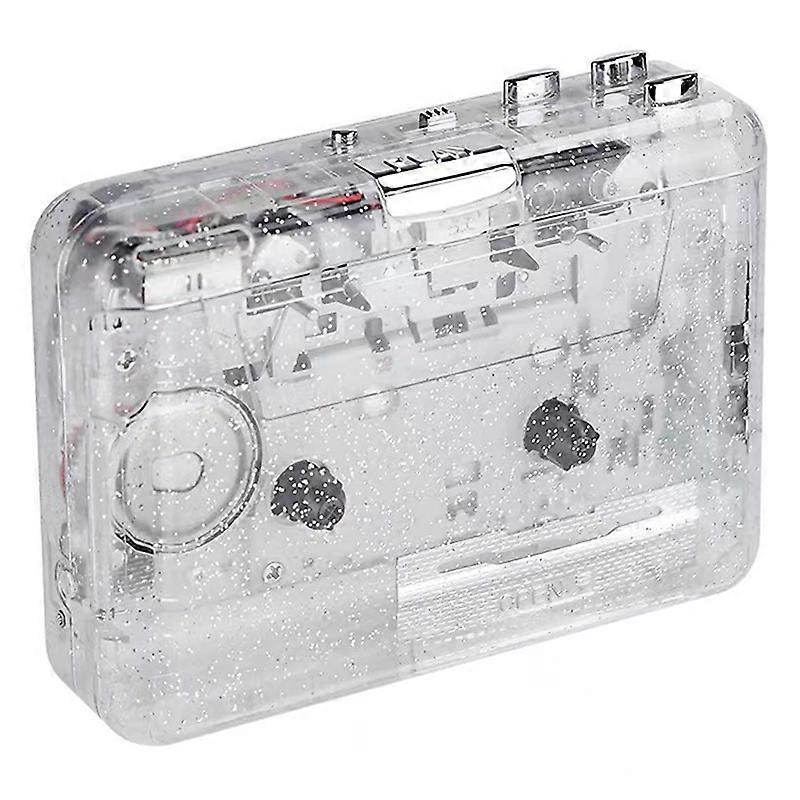 Cassette Player Full Transparent Shell Cassette to MP3 Format Tape Player Plug and Play Audio Digit