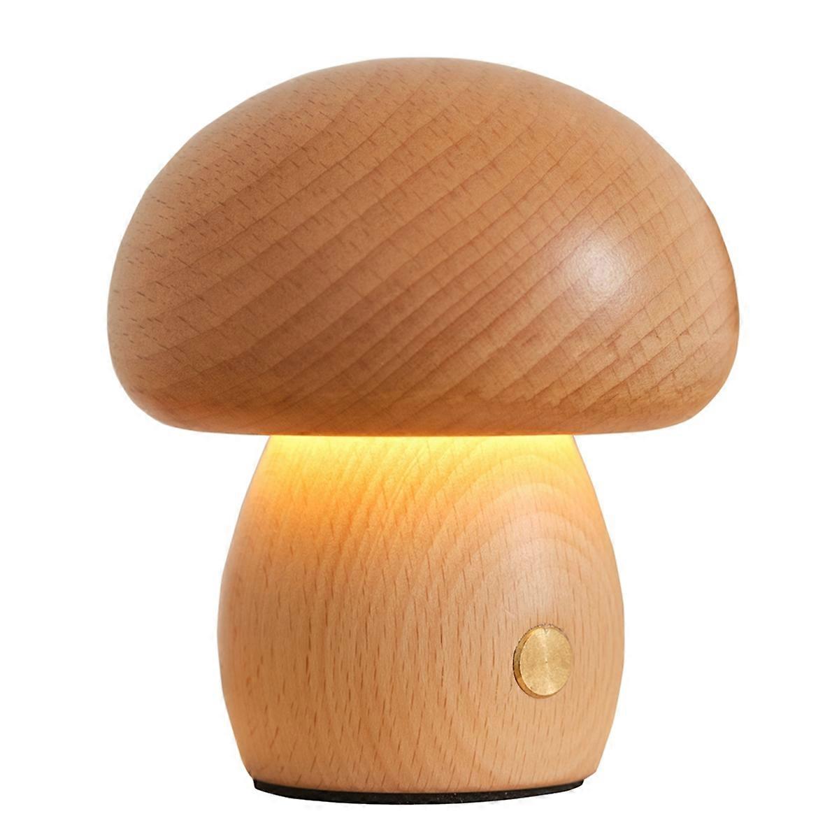 LED Mushroom Night Lamp, USB Rechargeable Touch Sensor Wireless Table Lamp for Bedroom, Room, Cabin