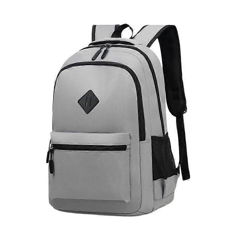 Backpack, side pockets, padded shoulder straps, with USB plug,gray