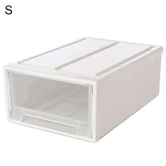 Household Plastic Transparent Stackable Drawer Storage Box Container Organizer