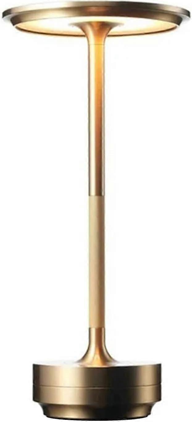 Cordless Table Lamp Dimmable & Rechargeable Waterproof Desk Light(Gold)
