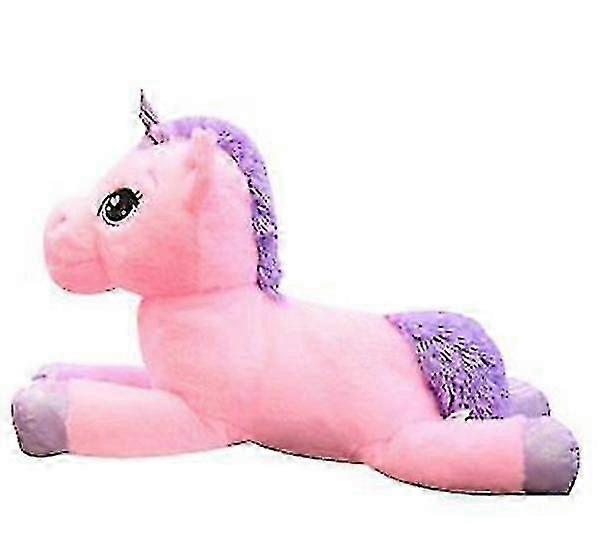 כרית חד קרן ממולאת ענקית ורודה, צעצוע לבעלי חיים קטיפה