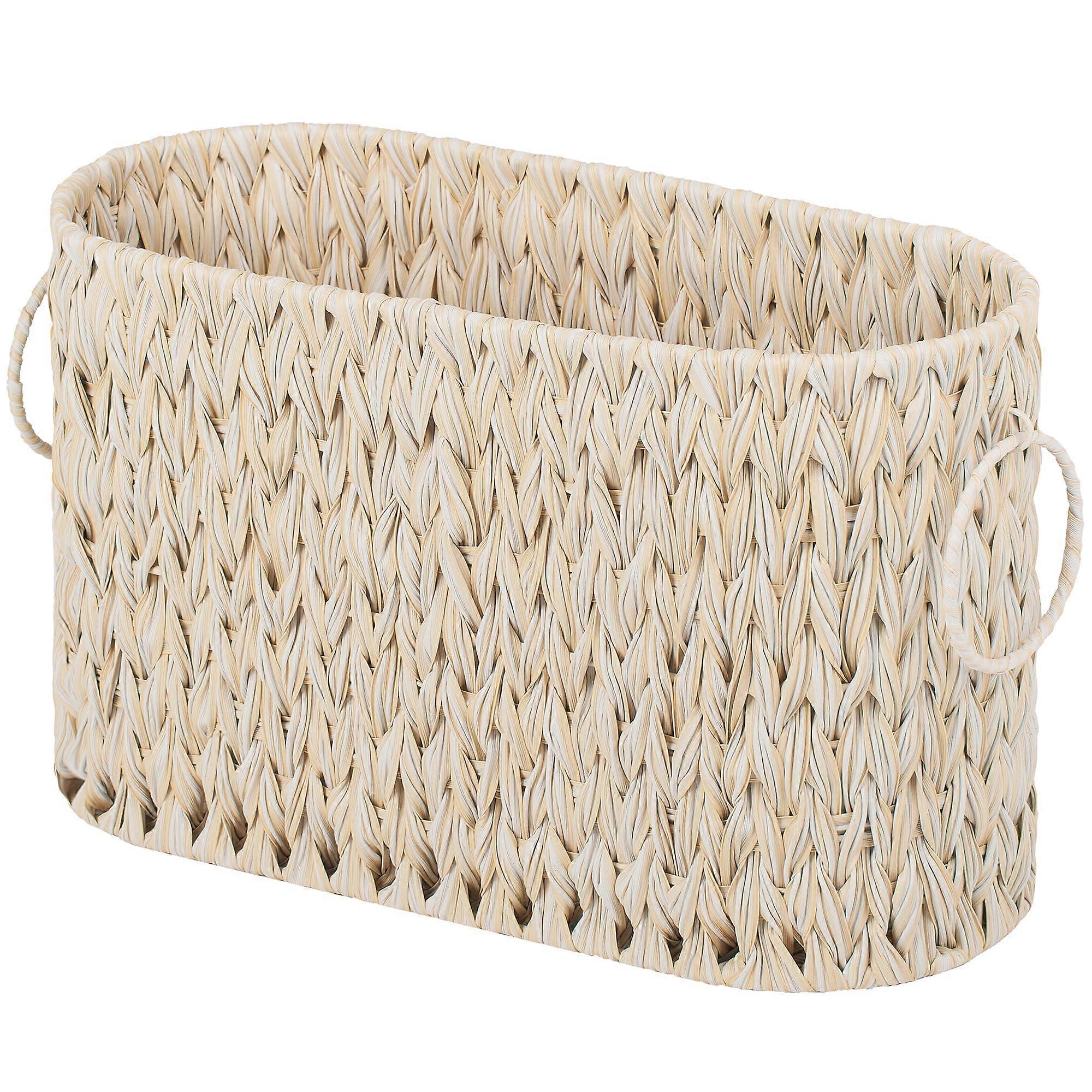 six roll woven storage basket
