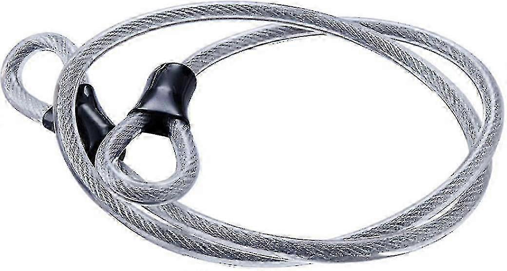 3/8 Inch Double Loop Braided Steel Cable Lock - Flexible U - lock & Padlock for Bicycles