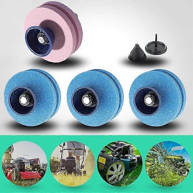 Pack Double Layer Sharpening Stones for Lawn Mower, Drill Bit Sharpener, Balancer for Electric Drill, Hand Drill