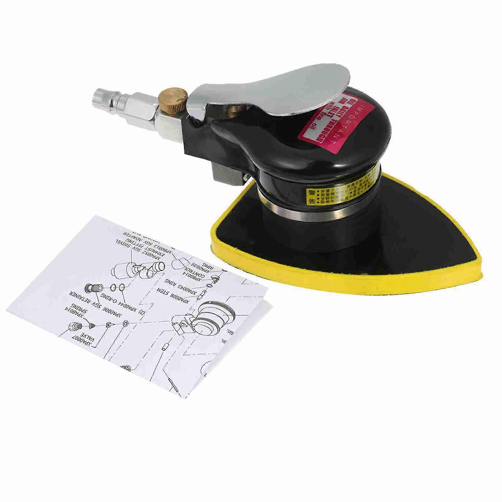 Pneumatic Sander Low Noise Small Detail Pneumatic Sander with Comfortable Rubber Handle