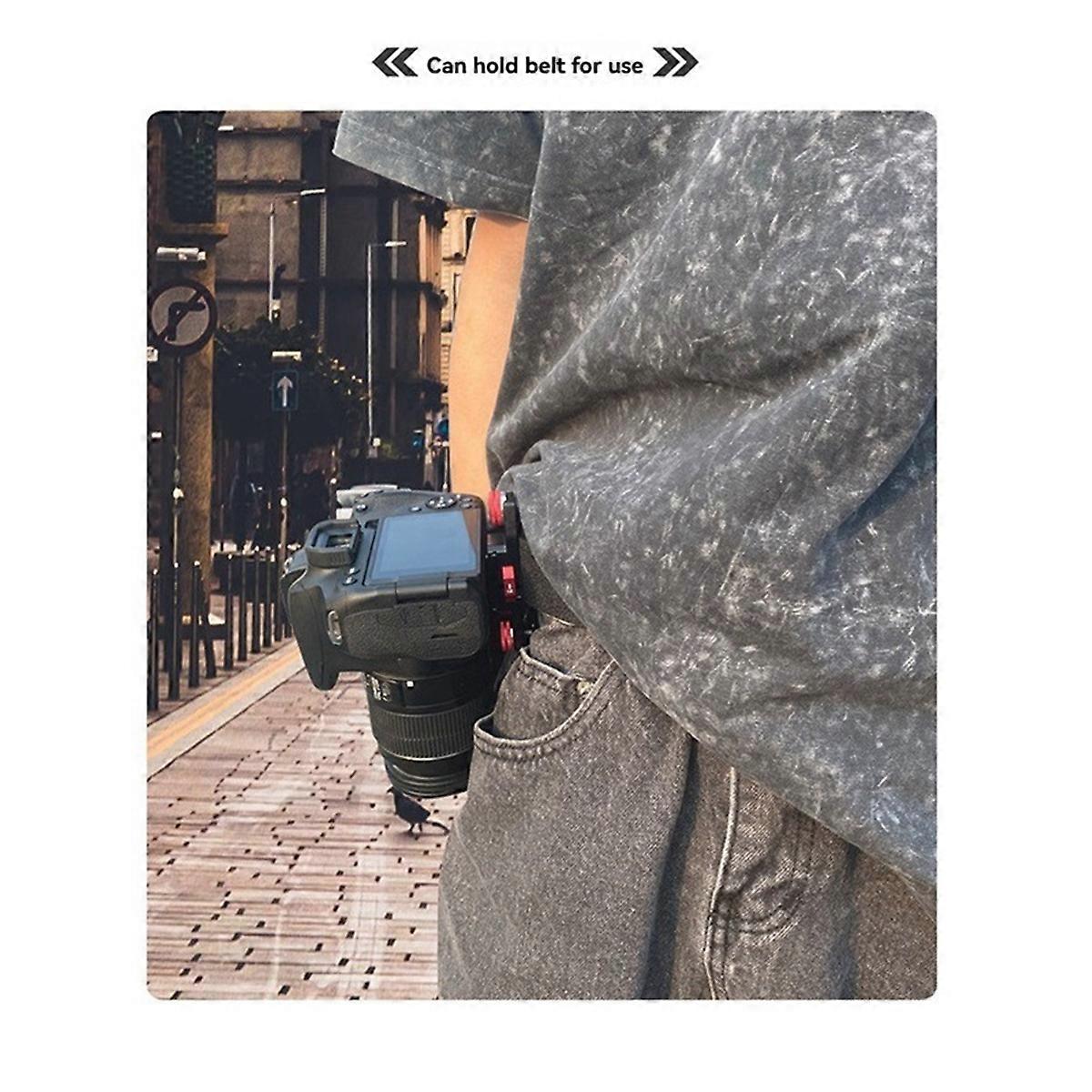 Camera Waist Belt Clip Quick Release V Plate Mount Anti-Shake Fast Switch Adapter SLR Shoulder Strap Tripod Clamp Holder