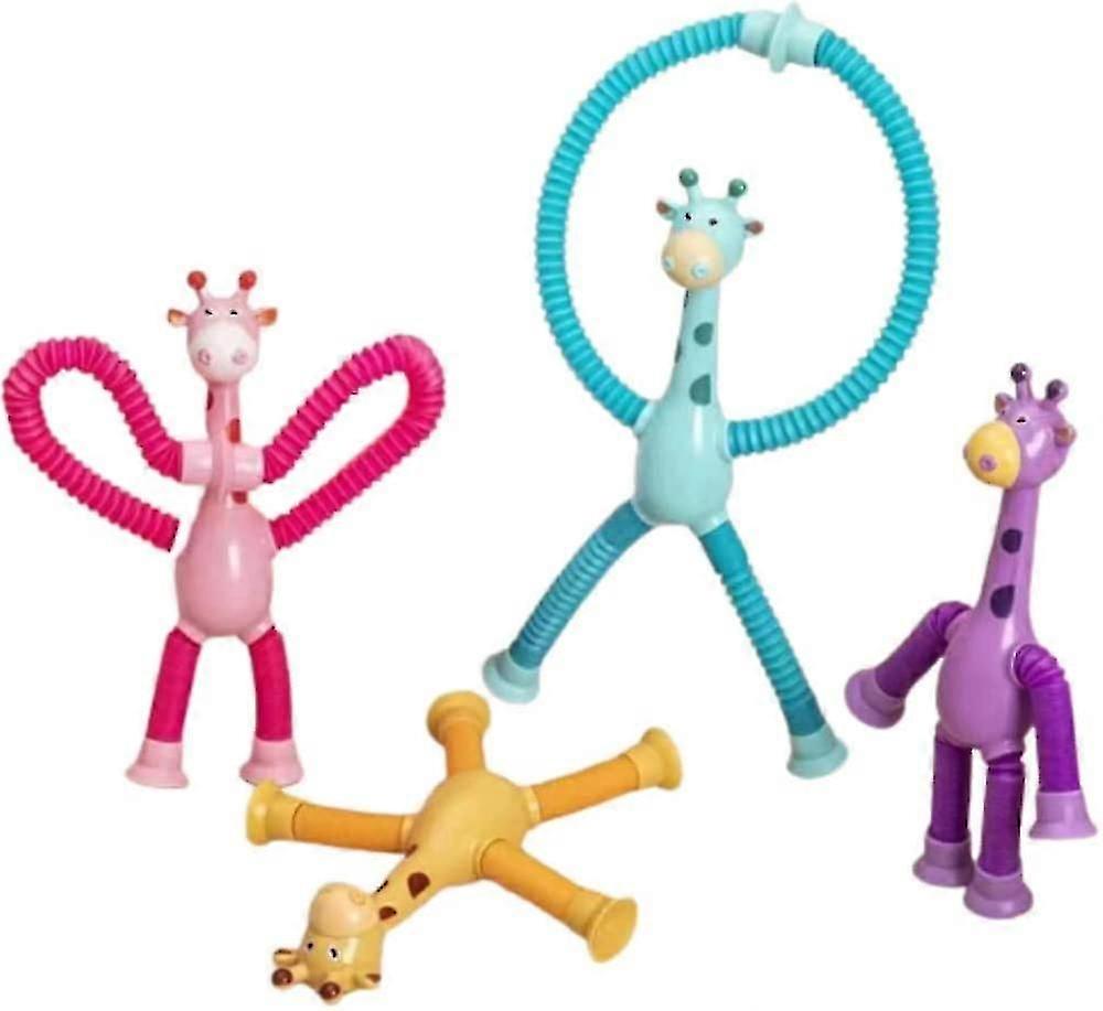 Telescopic Suction Cup Giraffe Toy - Ever-changing Tube Design