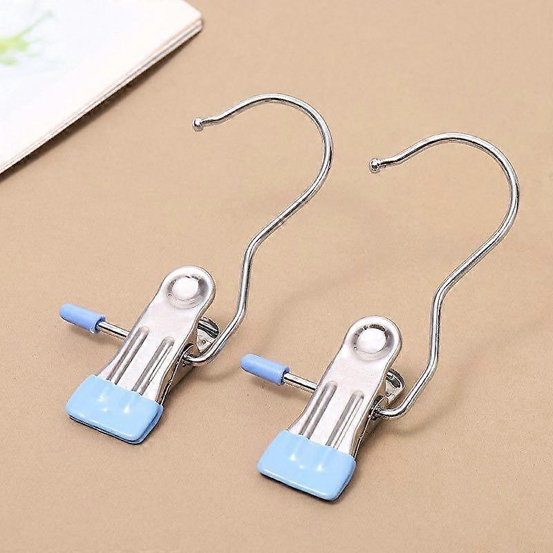Multifunctional Clothes Hook Clip, Traceless Non-slip Pants Clip, Stainless Steel Single Hook Clothes Hanger for Sock, Skirt, Hat, Pantyhose, Drying