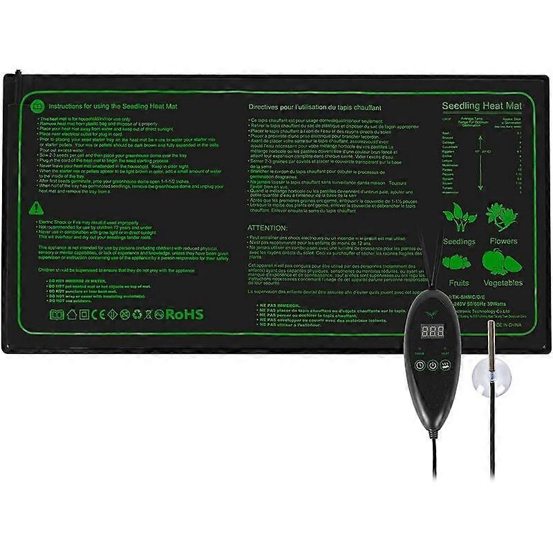 Heat Mat for Accelerated Seed Germination, Hydroponic Heating Pad with Adjustable Thermostat for Optimal Root Zone Warming
