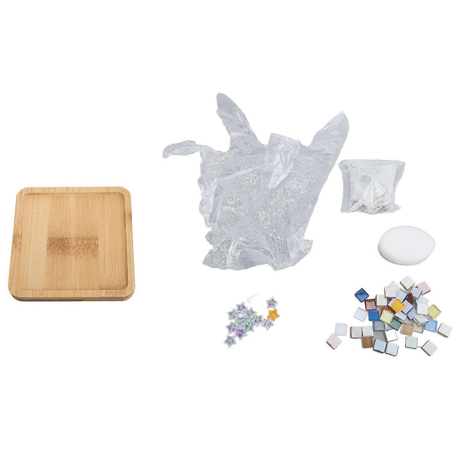 Mosaic Tiles for Cup Pad Crafts Mixed Color Mosaic Art Coaster Crafting Material Kit Dark Purple