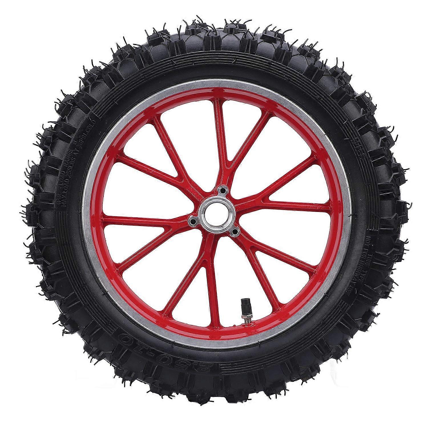 2.5-10 Front Wheel Tire with Inner Tube Hub Rubber Wear Resistant 10inch Wheel Hub Tire for 49cc Sma