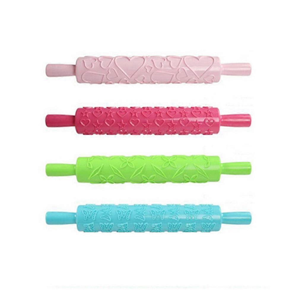 Exquisite Texture Rolling Pins, Colourful Cake Decorating Tools for Enhancing Baking Joy, Easy Pattern Printing on Fondant & Sugar Paste, Non-Stick &