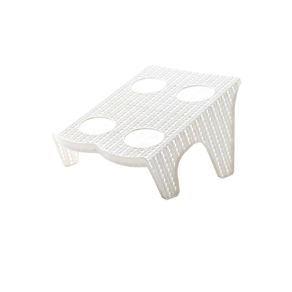 Plastic Double Layer Shoes Rack Organizer Space Saving Storage Holder (White Double Row)