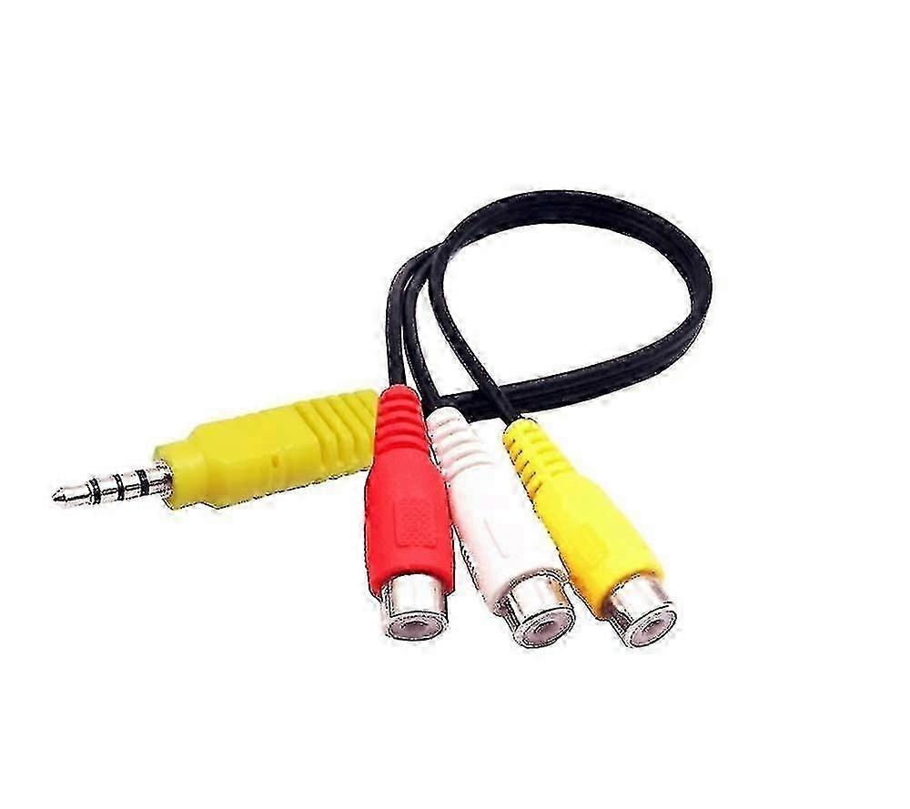 החלפת כבל מתאם רכיב Av של Video עבור טלוויזיית Tcl, 3 Rca עד 3.5 מ"מ