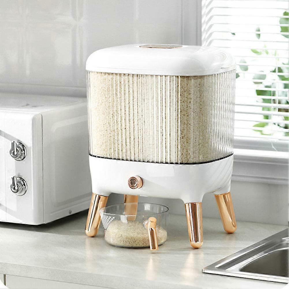 22 lbs (About 10kg) Rice, Dry Food, Flour, Grain Dispenser, Rice Container with lid and Measuring Cup