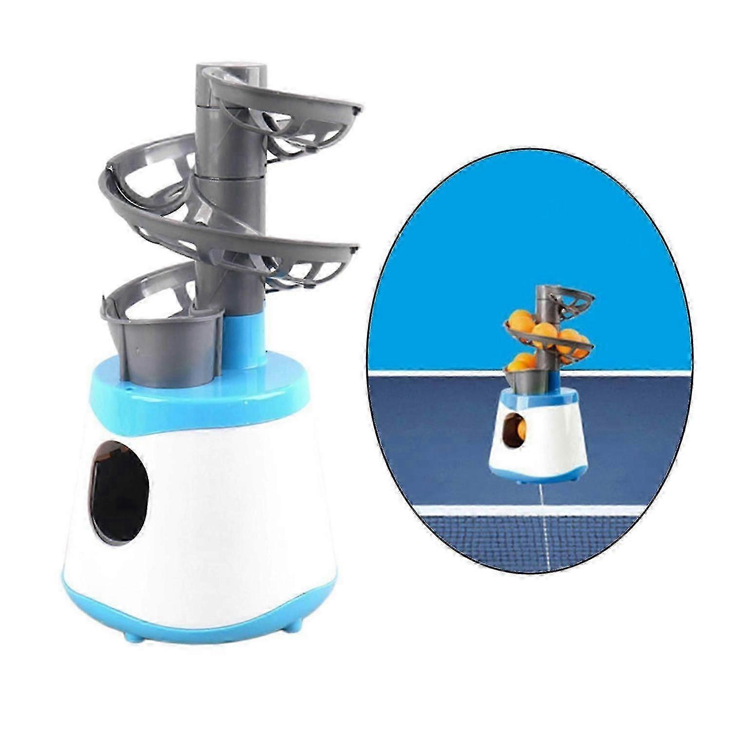 Mini Table Tennis Robot Training Automatic PingPong Ball Machine Blue