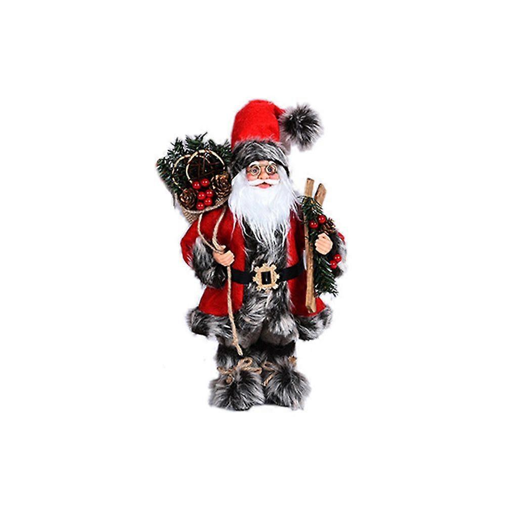 Mini Stuffed Toy Figure Santa Window Display for Doll Christmas Decors 3 Option