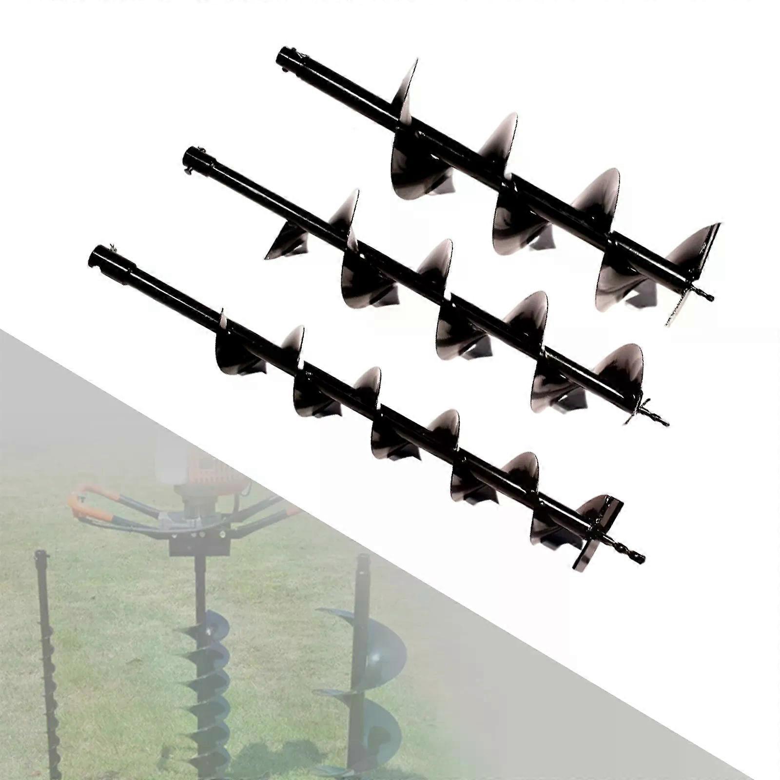 3pcs Spiral Drill Bits 4in/6in/8in Width For Garden Fence Planter and Post Hole Excavator Digger Ground Drilling Tool Borer