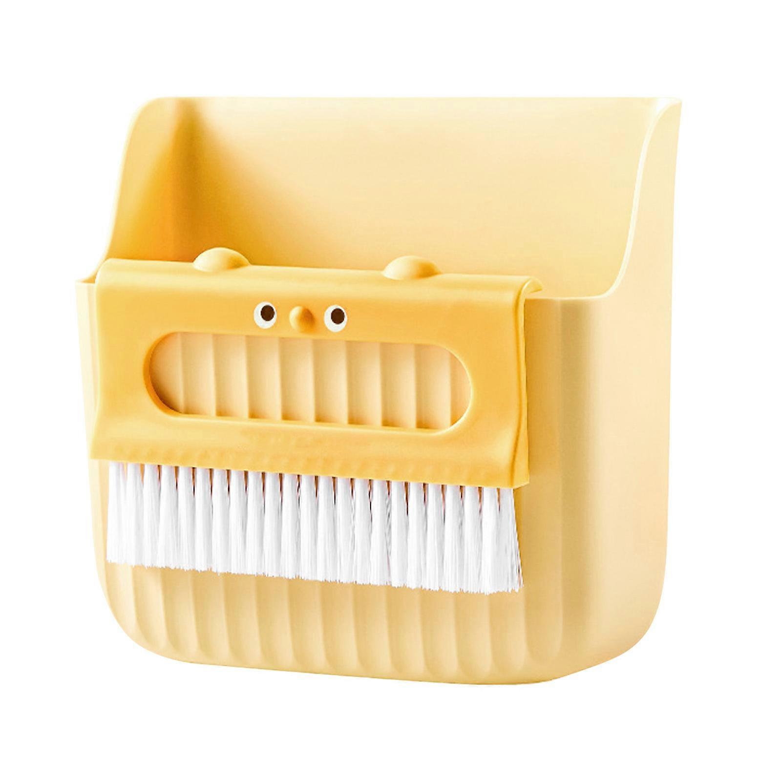 Small Dustpan Set Cute Bear Multifunctional Compact Desktop Broom Kit Cleaning Tools for Desk Keyboard