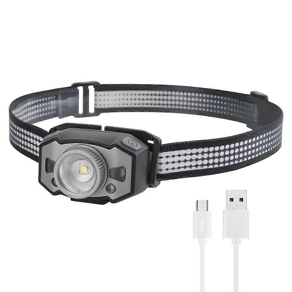 XP G2/3030 Mini B33 LED Headlamp with Motion Sensor, Red Light, Zoom, USB Rechargeable, Best for Fishing