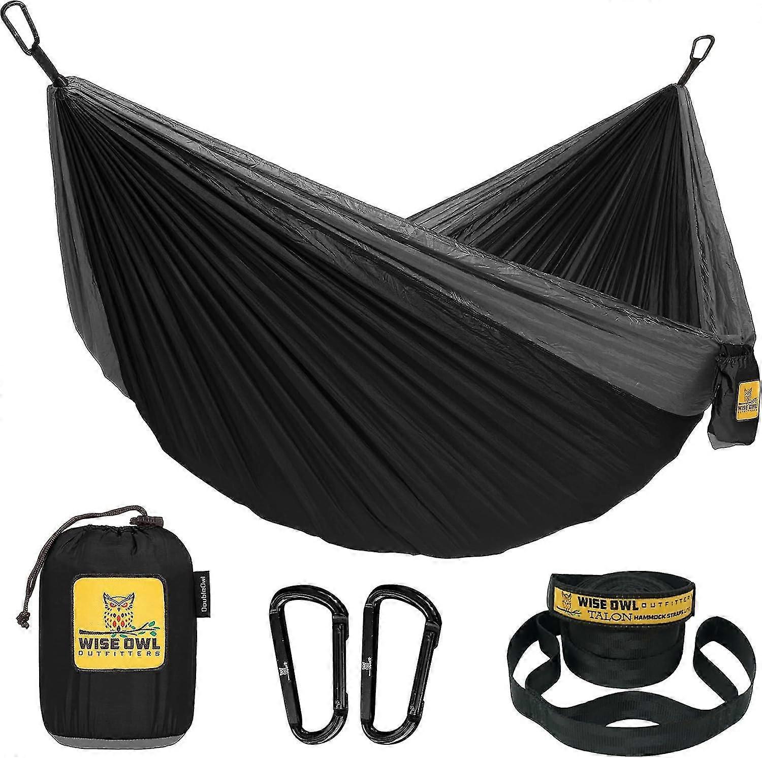 Camping Hammock - Portable Hammock Single Or Double Hammock Camping Accessories Suitable For Outdoors, Indoors, With Tree Straps