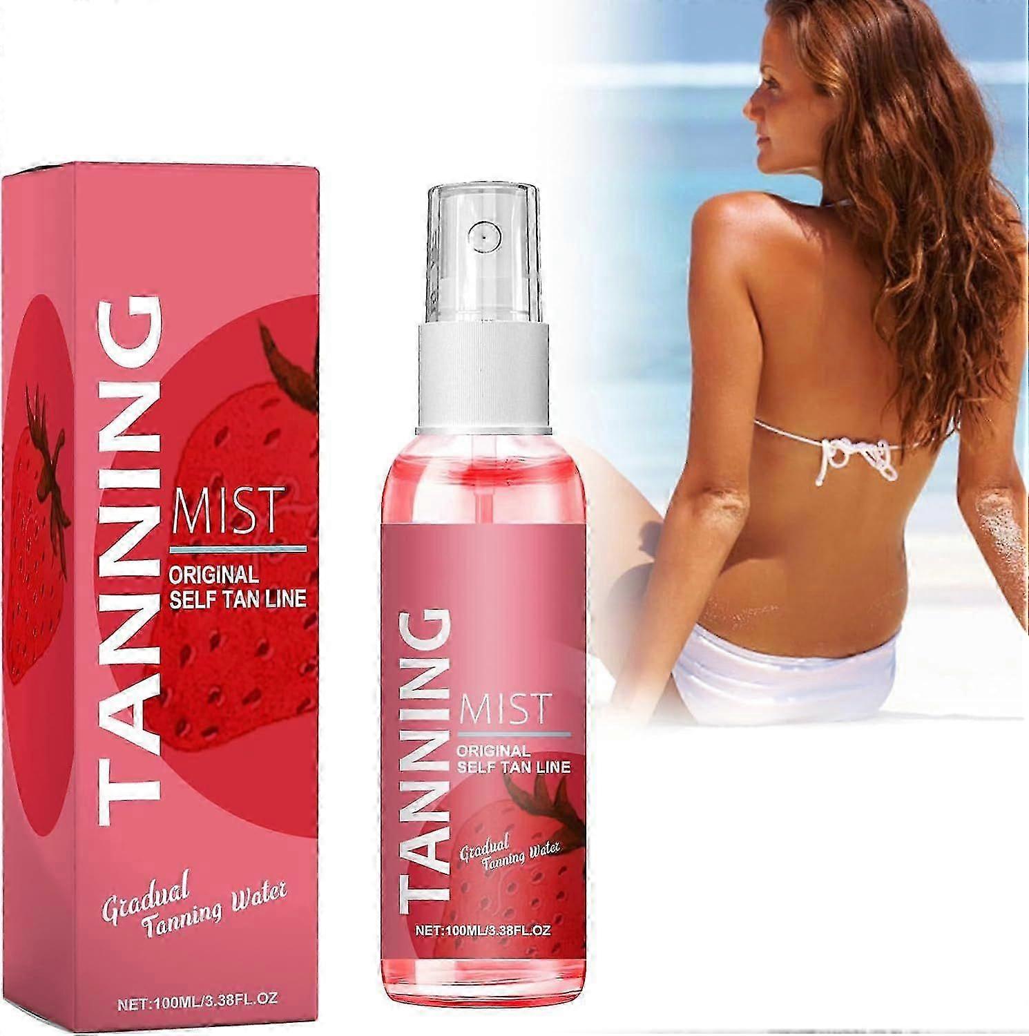Spray Autobronzant 100ml, Spray Autobronzant Liquide Autobronzant Spray Autobronzant Visage et Corps, Effet Naturel, Bronzage Durable, Autobronzant Instantané