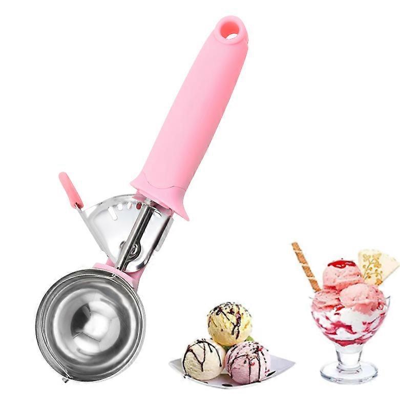 Ice Cream Scoop, Stainless Steel Cookie Scoop for Ice Cream, with Easy Trigger Release Good Grips for Mashed Potato, Meatballs, Mellon Balls Fruit Sal