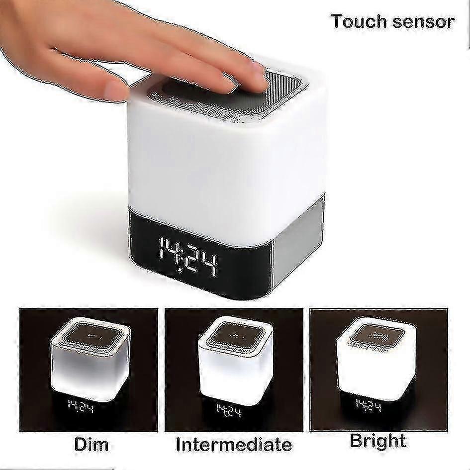 Night Lights Bluetooth Speakers Alarm Clocks Wireless Bluetooth Speakers Touch Sensor