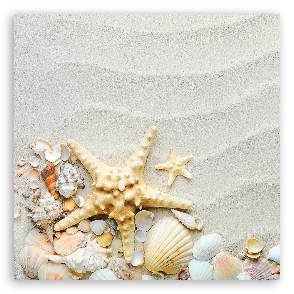 Impression sur toile, Paysage - Beige - 60x60