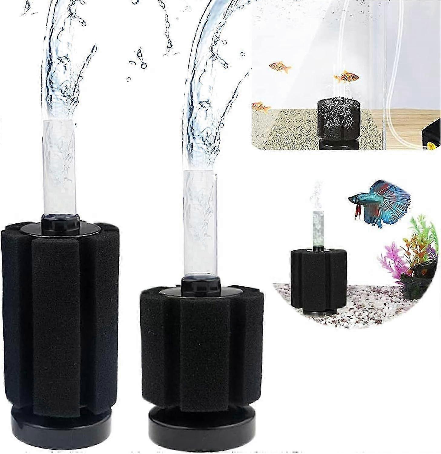 Sæt med 2 akvariefiltre (sort)