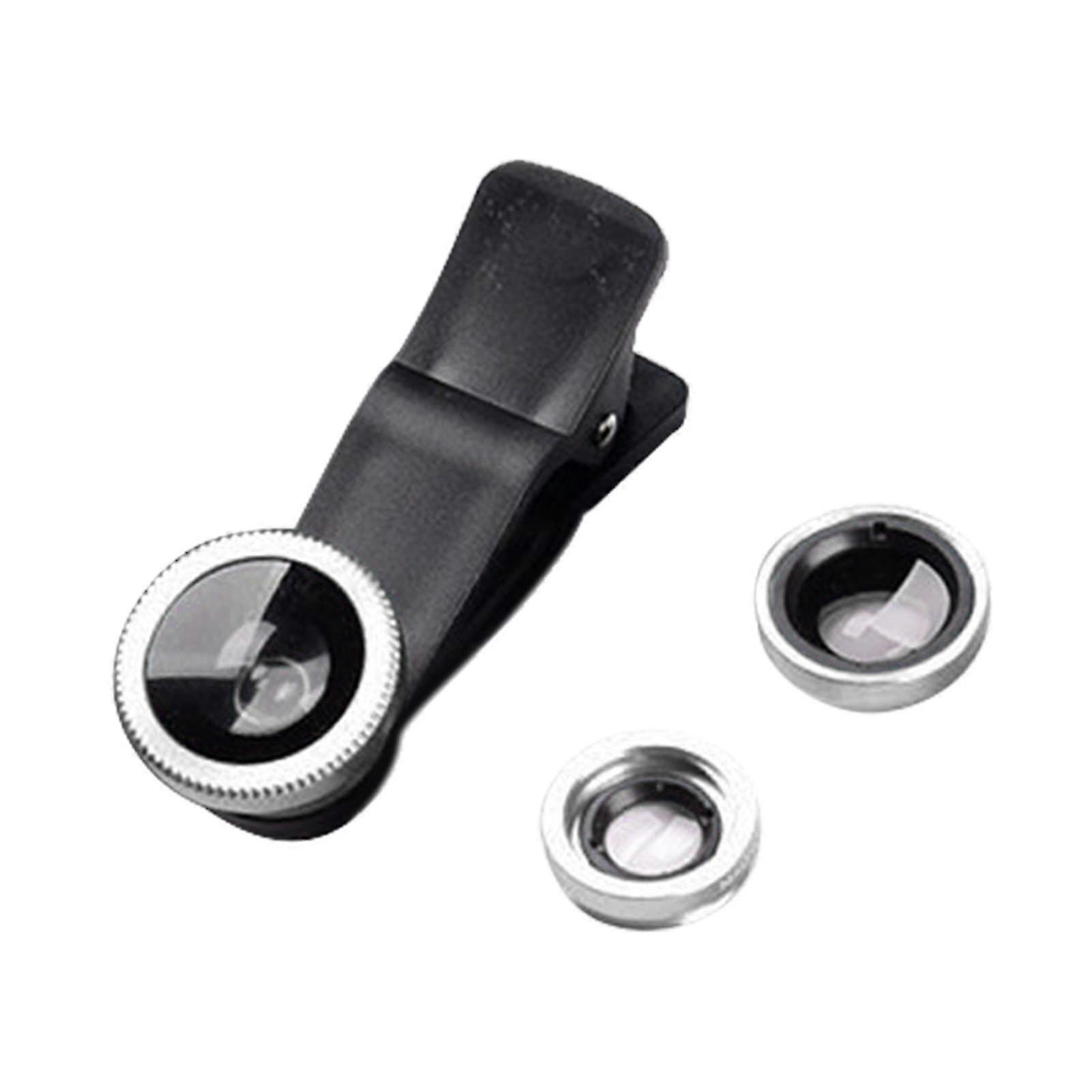 3-in-1 HD Phone Lens Lens 0.67x Wide Angle Lens Lens Set, Lightweight Portable-color: Silver