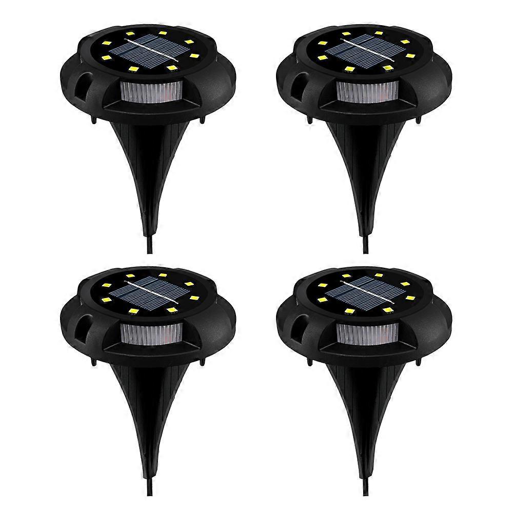 4 Pack 12 Led Solar Ground Lights Solar Disk Garden Lights For Garden Paths