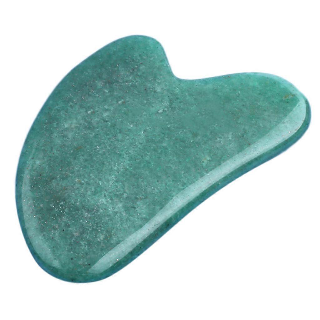 Guasha Scraping Massage Tool Jade Gua Sha Board Scraper Tool for Face Body Green Aventurine
