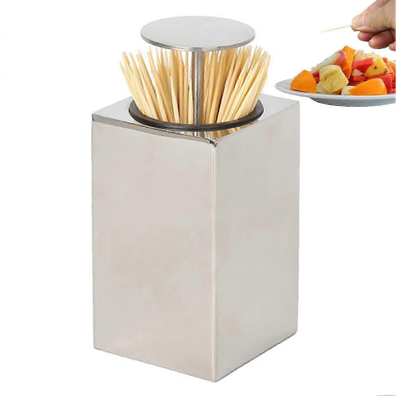 Press-Type Toothpick Holder Dispenser Box