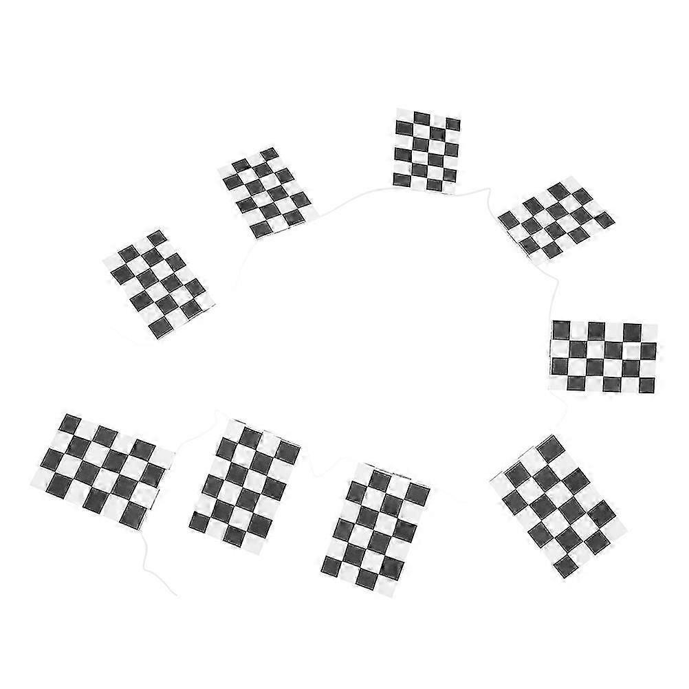 Racing String Flag Checkered Flag Banner Race Car Party Decoration Party Favor