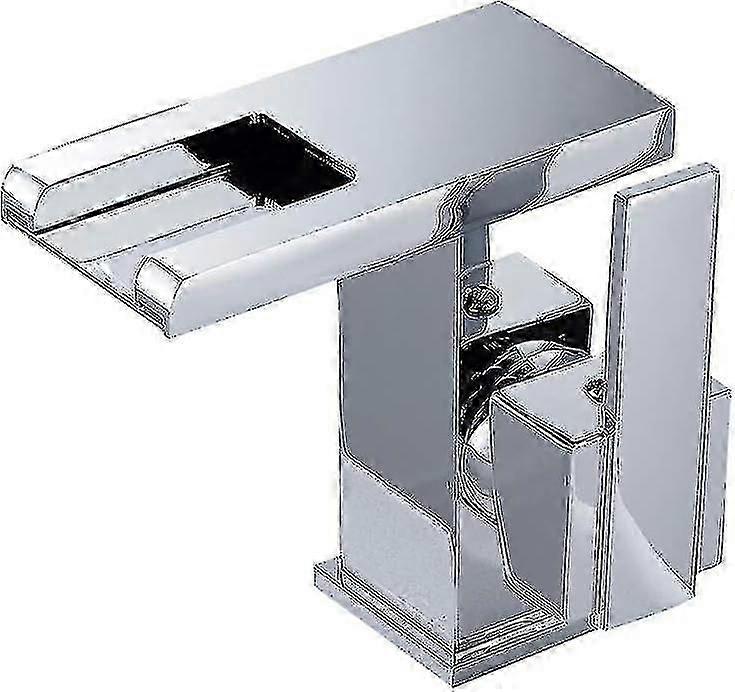 Led Waterfall Bathroom Faucet - Silver Finish