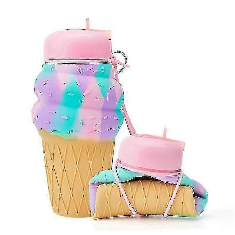 600ml Silicone Ice Cream Folding Mug Suitable for Home Use