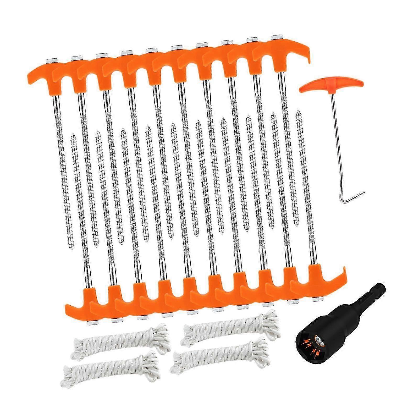 20x 耐久性のあるテント ステークとガーデン ネイル タープ、ハイキング、アウトドア キャンプ用