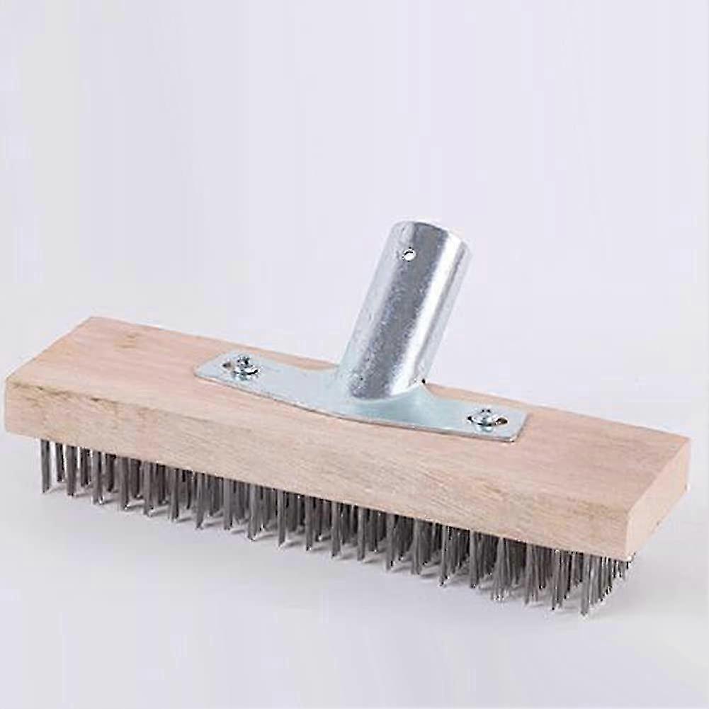 Metal broom 30cm steel, suitable for use without a wooden handle, perfect for various cleaning tasks and maintenance.