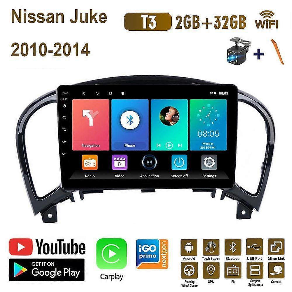 Android Autoradio Carplay Per NISSAN JUKE 2010-2014 Lettore Video Multimediale Navigazione GPS WIFI 2 + 32GB